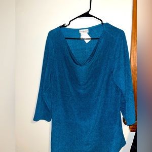 Turquoise Cold Water Creek Large Blouse Only Worn thrice
